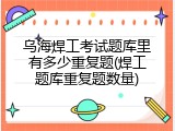 乌海焊工考试题库里有多少重复题(焊工题库重复题数量)