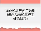 湖北松桃县焊工培训理论试题(松桃焊工理论试题)