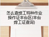 怎么查焊工特种作业操作证丰台区(丰台焊工证查询)