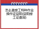 怎么查焊工特种作业操作证益阳(益阳焊工证查询)