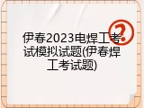伊春2023电焊工考试模拟试题(伊春焊工考试题)
