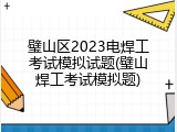 璧山区2023电焊工考试模拟试题(璧山焊工考试模拟题)