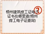 梧州建筑焊工证电子证书在哪里查(梧州焊工电子证查询)