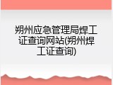 朔州应急管理局焊工证查询网站(朔州焊工证查询)