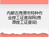 内蒙古鹰潭市特种作业焊工证查询网(鹰潭焊工证查询)