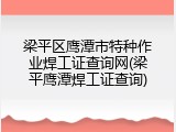 梁平区鹰潭市特种作业焊工证查询网(梁平鹰潭焊工证查询)