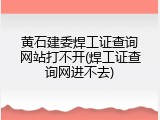 黄石建委焊工证查询网站打不开(焊工证查询网进不去)