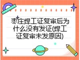 枣庄焊工证复审后为什么没有发证(焊工证复审未发原因)