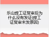 乐山焊工证复审后为什么没有发证(焊工证复审未发原因)
