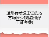 温州有考焊工证的地方吗多少钱(温州焊工证考费)