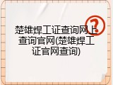 楚雄焊工证查询网上查询官网(楚雄焊工证官网查询)