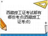 西藏焊工证考试都有哪些考点(西藏焊工证考点)
