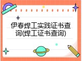 伊春焊工实践证书查询(焊工证书查询)