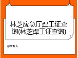 林芝应急厅焊工证查询(林芝焊工证查询)