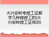 大兴安岭考焊工证都学几种焊焊工的(大兴安岭焊工证培训)