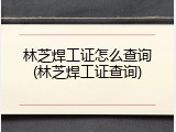 林芝焊工证怎么查询(林芝焊工证查询)