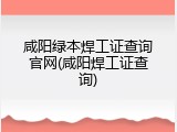 咸阳绿本焊工证查询官网(咸阳焊工证查询)