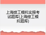 上海焊工模拟实操考试题库(上海焊工模拟题库)