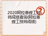 2020阿拉善焊工技师成绩查询(阿拉善焊工技师成绩)
