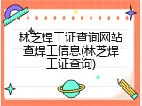 林芝焊工证查询网站查焊工信息(林芝焊工证查询)
