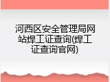 河西区安全管理局网站焊工证查询(焊工证查询官网)