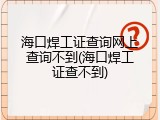 海口焊工证查询网上查询不到(海口焊工证查不到)