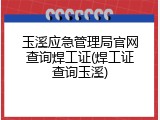 玉溪应急管理局官网查询焊工证(焊工证查询玉溪)