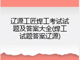辽源工匠焊工考试试题及答案大全(焊工试题答案辽源)